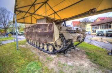 Vintage tank izole çizim sanat illüstrasyonu