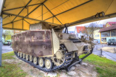 Vintage tank izole çizim sanat illüstrasyonu