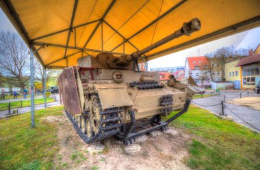 Vintage tank izole çizim sanat illüstrasyonu