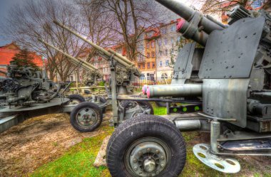 Uçaksavar silah sanatı illüstrasyon askeri çizim