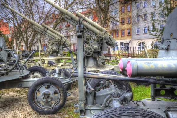 Luftabwehrgeschütz Kunst Illustration Militärische Zeichnung Skizze — Stockfoto