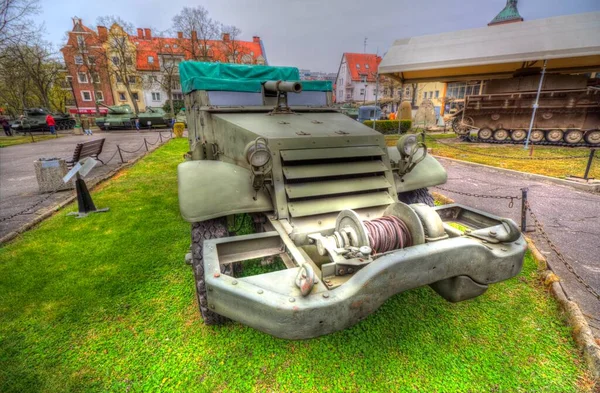 Militaire Gepantserde Auto Oorlog Foto Oude Retro Vintage Mobiel — Stockfoto