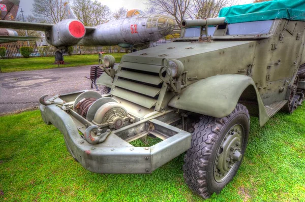 Militär Gepanzerte Auto Krieg Foto Alten Retro Oldtimer Handy — Stockfoto