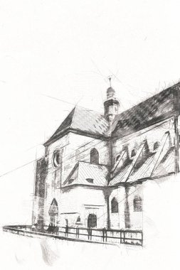 Trzebnica manzarası, Polonya 'nın Aşağı Silezya bölgesinde küçük güzel bir kasaba.