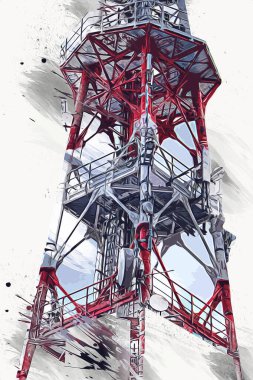 Radar hava izleme anten radyosu, resim çizimi klasik