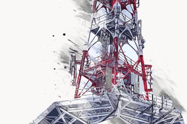 Radar hava izleme anten radyosu, resim çizimi klasik