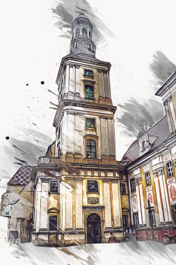 Trzebnica manzarası, Polonya 'nın Aşağı Silezya bölgesinde küçük güzel bir kasaba.