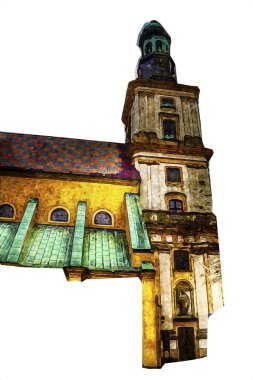 Trzebnica manzarası, Polonya 'nın Aşağı Silezya bölgesinde küçük güzel bir kasaba.