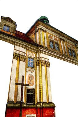 Trzebnica manzarası, Polonya 'nın Aşağı Silezya bölgesinde küçük güzel bir kasaba.