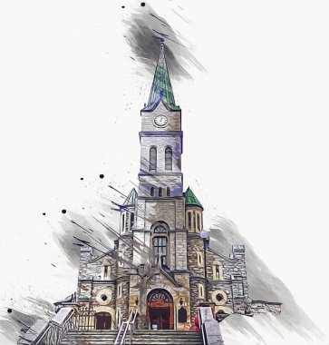 Polonya, Zakopane 'nin tahta mimarisi, resim çizimi.