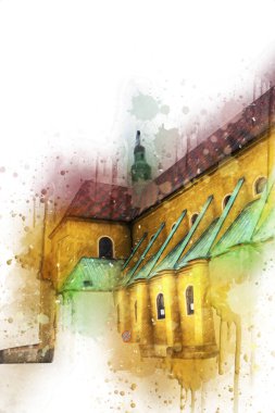 Trzebnica manzarası, Polonya 'nın Aşağı Silezya bölgesinde küçük güzel bir kasaba.