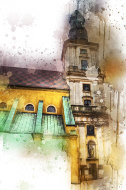 Trzebnica manzarası, Polonya 'nın Aşağı Silezya bölgesinde küçük güzel bir kasaba.