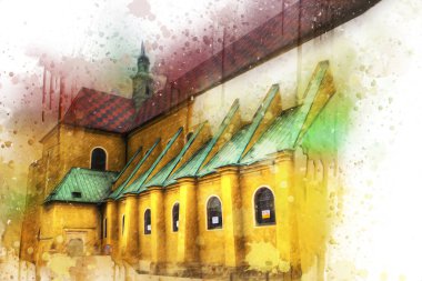 Trzebnica manzarası, Polonya 'nın Aşağı Silezya bölgesinde küçük güzel bir kasaba.