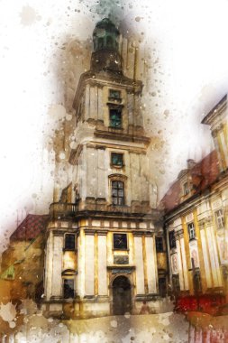 Trzebnica manzarası, Polonya 'nın Aşağı Silezya bölgesinde küçük güzel bir kasaba.