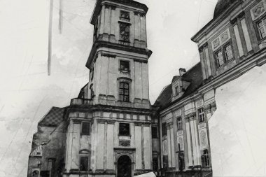 Trzebnica manzarası, Polonya 'nın Aşağı Silezya bölgesinde küçük güzel bir kasaba.