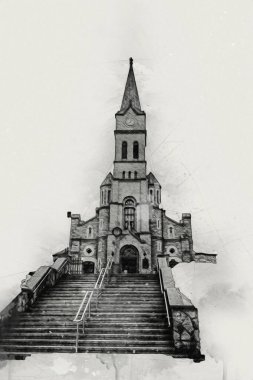 Polonya, Zakopane 'nin tahta mimarisi, resim çizimi.