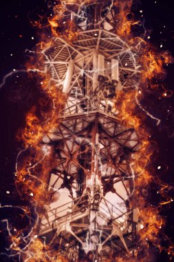 Donanma gemisinde askeri radar takibi, sanat eseri çizimi klasik.