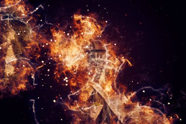 Ksiaz Şatosu Polonya Sicilya sanat retro illüstrasyon, sanat, çizim, eskiz, resim