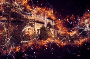 Ksiaz Şatosu Polonya Sicilya sanat retro illüstrasyon, sanat, çizim, eskiz, resim