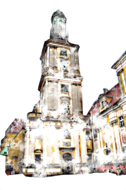 Trzebnica manzarası, Polonya 'nın Aşağı Silezya bölgesinde küçük güzel bir kasaba.