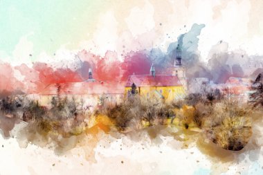 Trzebnica manzarası, Polonya 'nın Aşağı Silezya bölgesinde küçük güzel bir kasaba.