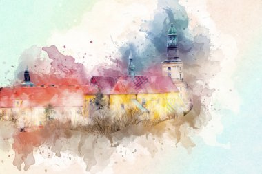 Trzebnica manzarası, Polonya 'nın Aşağı Silezya bölgesinde küçük güzel bir kasaba.