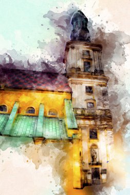 Trzebnica manzarası, Polonya 'nın Aşağı Silezya bölgesinde küçük güzel bir kasaba.