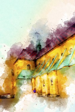 Trzebnica manzarası, Polonya 'nın Aşağı Silezya bölgesinde küçük güzel bir kasaba.