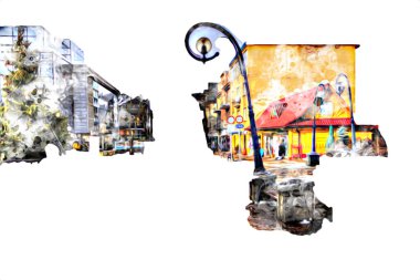 Polonya, Zakopane 'nin tahta mimarisi, resim çizimi.