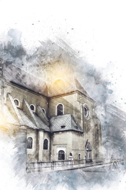 Trzebnica manzarası, Polonya 'nın Aşağı Silezya bölgesinde küçük güzel bir kasaba.