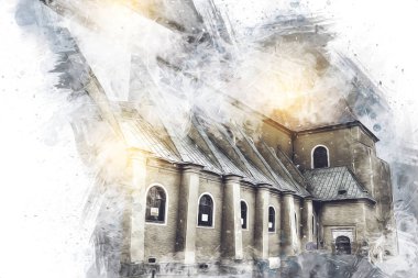 Trzebnica manzarası, Polonya 'nın Aşağı Silezya bölgesinde küçük güzel bir kasaba.