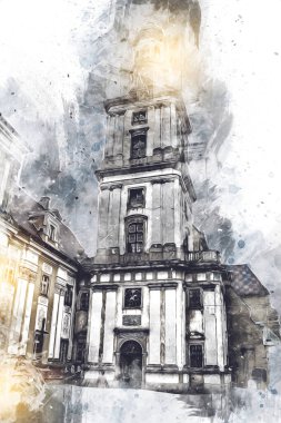 Trzebnica manzarası, Polonya 'nın Aşağı Silezya bölgesinde küçük güzel bir kasaba.