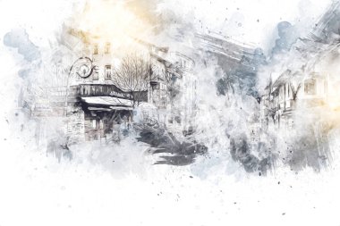 Polonya, Zakopane 'nin tahta mimarisi, resim çizimi.