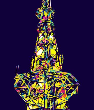 Donanma gemisinde askeri radar takibi, sanat eseri çizimi klasik.