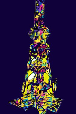 Donanma gemisinde askeri radar takibi, sanat eseri çizimi klasik.