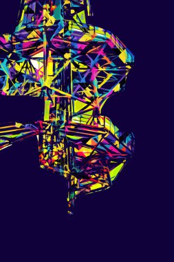 Donanma gemisinde askeri radar takibi, sanat eseri çizimi klasik.