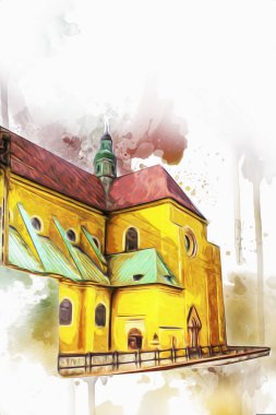 Trzebnica manzarası, Polonya 'nın Aşağı Silezya bölgesinde küçük güzel bir kasaba.