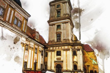 Trzebnica manzarası, Polonya 'nın Aşağı Silezya bölgesinde küçük güzel bir kasaba.