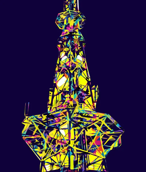 Donanma gemisinde askeri radar takibi, sanat eseri çizimi klasik.