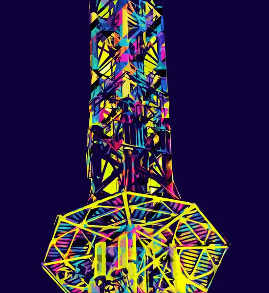 Donanma gemisinde askeri radar takibi, sanat eseri çizimi klasik.