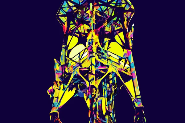 Donanma gemisinde askeri radar takibi, sanat eseri çizimi klasik.