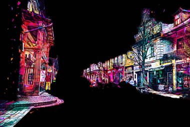 Polonya, Zakopane 'nin tahta mimarisi, resim çizimi.