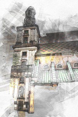 Trzebnica manzarası, Polonya 'nın Aşağı Silezya bölgesinde küçük güzel bir kasaba.