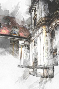 Trzebnica manzarası, Polonya 'nın Aşağı Silezya bölgesinde küçük güzel bir kasaba.