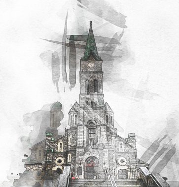 Polonya, Zakopane 'nin tahta mimarisi, resim çizimi.