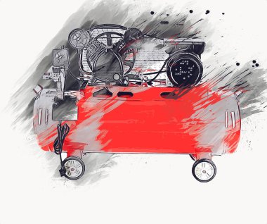 Güçlü hava kompresörü illüstrasyonuName