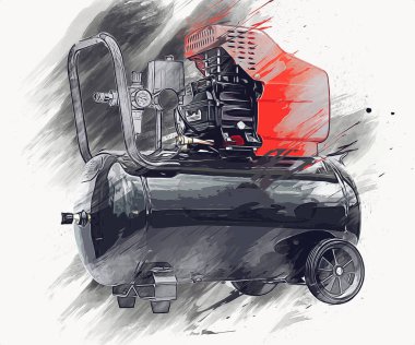 Güçlü hava kompresörü illüstrasyonuName