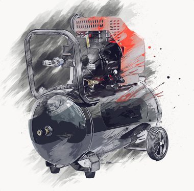 Güçlü hava kompresörü illüstrasyonuName