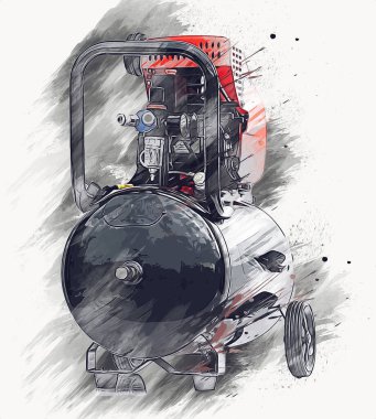 Güçlü hava kompresörü illüstrasyonuName