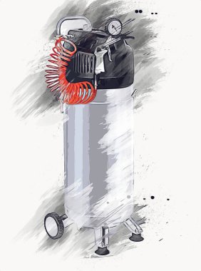 Güçlü hava kompresörü illüstrasyonuName